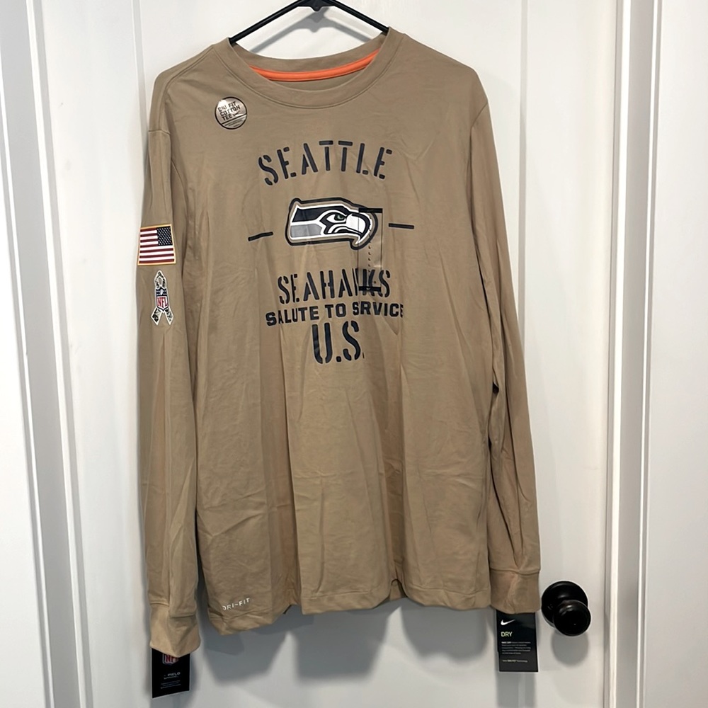 Seattle Seahawks Nike long sleeve T shirt.